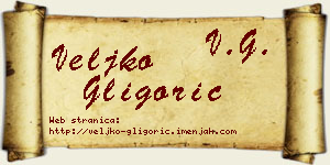 Veljko Gligorić vizit kartica